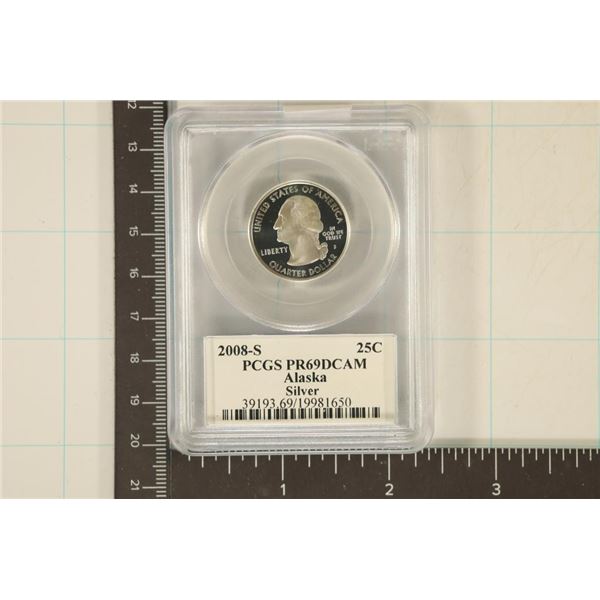 2008-S SILVER ALASKA QUARTER PCGS PR69 DCAM
