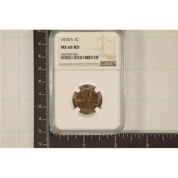 1974-S LINCOLN CENT NGC MS66RD