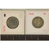 1898 & 1908 SILVER BARBER QUARTERS
