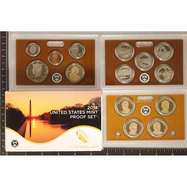2014 US PROOF SET (WITH BOX) 14 PIECES