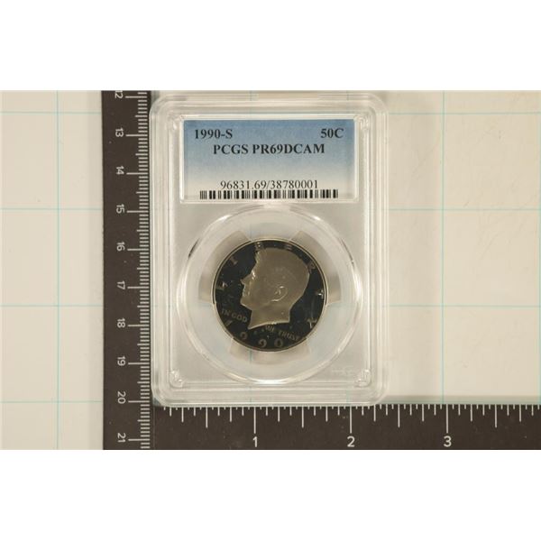 1990-S US KENNEDY HALF DOLLAR PCGS PR69 DCAM