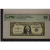 1957 US $1 SILVER CERTIFICATE PMG VF 30 FR#1619