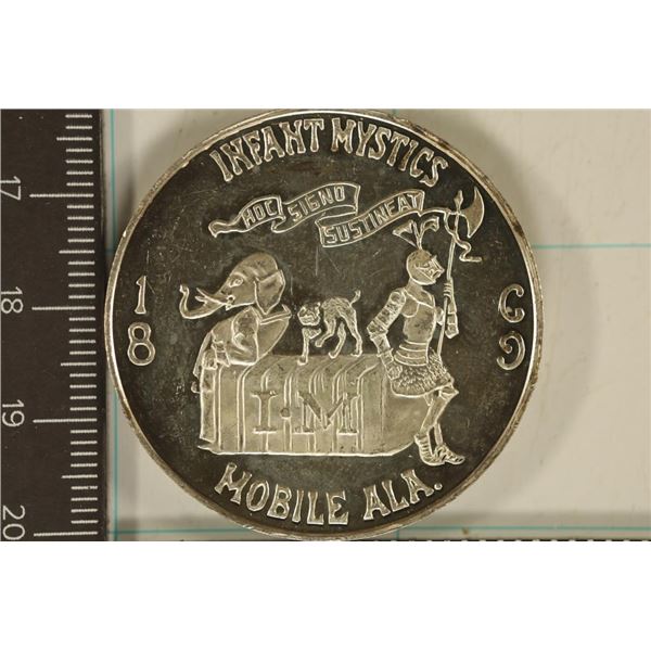 1 TROY OZ .999 FINE SILVER MARDI GRAS 1979