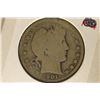 Image 1 : 1901 SILVER BARBER HALF DOLLAR SCRATCHED ON THE
