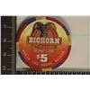 Image 2 : $5 BIGHORN CASINO CHIP, NORTH LAS VEGAS, NEVADA