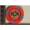 Image 2 : $5 EMERALD QUEEN CASINO CHIP