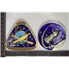 Image 1 : 2 METAL RUSSIAN SPACE MEDALS COLORIZED IN DISPLAY