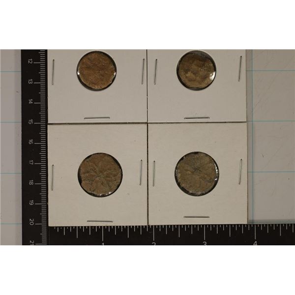4-ANCIENT TO MEDIEVAL CLAY & LEAD MOLDED COIN SIZE
