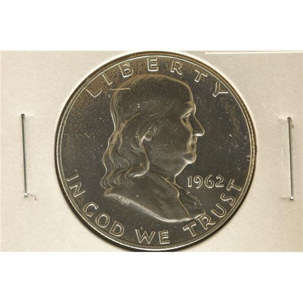 1962 PF SILVER FRANKLIN HALF DOLLAR