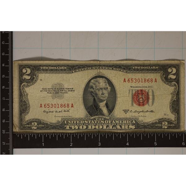 1953-B US $2 RED SEAL NOTE