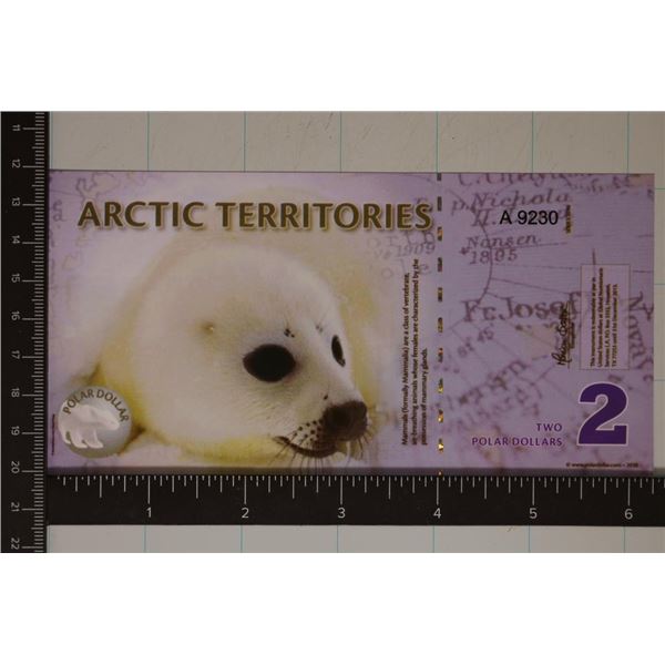2010 ARCTIC TERRITORIES 2 POLAR DOLLAR COLORIZED