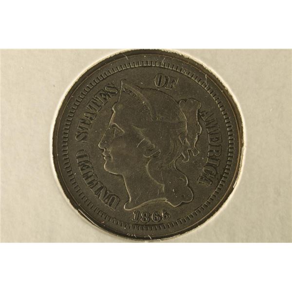 1865 THREE CENT (NICKEL)
