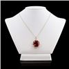 Image 2 : 29.59CT RUBY & 0.69CTW DIAMOND 14K GOLD NECKLACE