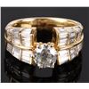 Image 1 : 1.73CTW SI2 DIAMOND 18K GOLD WEDDING RING (IGL)
