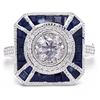 Image 1 : 0.81CT DIAMOND & 1.43CTW SAPPHIRE 18K GOLD RING