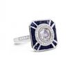 Image 3 : 0.81CT DIAMOND & 1.43CTW SAPPHIRE 18K GOLD RING