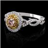 Image 2 : 18K GOLD 0.21CTW PINK DIAMOND 0.51CTW RING GIA
