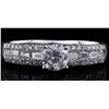 Image 1 : 0.53CT SI2 CENTER DIAMOND 18K WHITE GOLD RING