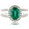 Image 1 : 18K GOLD 1.63CT EMERALD & 0.50CTW DIAMOND RING