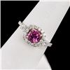 Image 3 : 1.57CT PINK SAPPHIRE & 0.37CTW DIA 18K GOLD RING