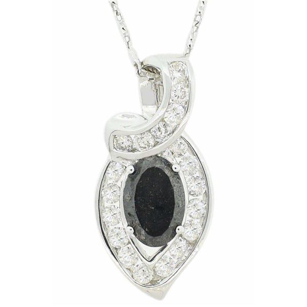 4.03CT BLACK & 1.31CTW DIAMOND 18K GOLD NECKLACE