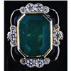 Image 1 : 18K YELLOW GOLD 7.57CT EMERALD & 1.05CTW DIA RING