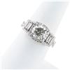 Image 2 : 2.07CT CENTER DIAMOND PLATINUM RING - 2.92 CTW