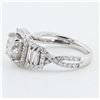 Image 3 : 2.07CT CENTER DIAMOND PLATINUM RING - 2.92 CTW
