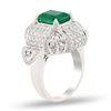 Image 2 : 2.87CT EMERALD & 2.12CTW DIAMOND PLATINUM RING