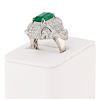 Image 3 : 2.87CT EMERALD & 2.12CTW DIAMOND PLATINUM RING