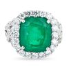 Image 2 : 8.16CT EMERALD & 1.57CTW DIAMOND PLATINUM RING