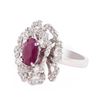 Image 2 : 2.28CT BURMESE RUBBY & 1.49 DIA PLATINUM RING GIA