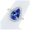 Image 3 : 4.58CT TANZANITE & 0.36CTW DIAMOND PLATINUM RING