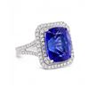 Image 3 : 9.29CT TANZANITE & 1.05CTW DIAMOND PLATINUM RING