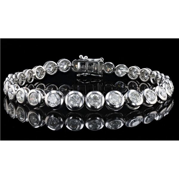 9.24CTW DAIMOND 14K WHITE GOLD TENNIS BRACELET
