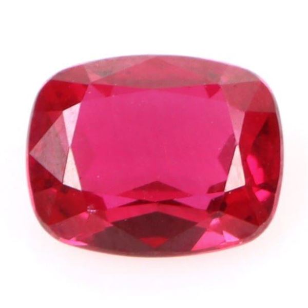 3.55CT CUSHION-CUT RED RUBY LOOSE GEMSTONE