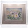 Image 1 : Floral print in white frame