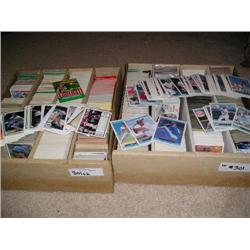 2 boxes assorted BB & football cards.