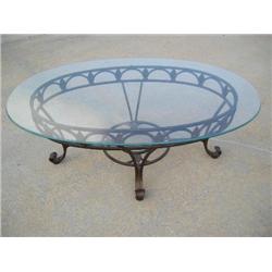 Glass beveled top coffee table
