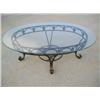 Image 1 : Glass beveled top coffee table