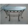Image 1 : Glass beveled top 1/2  moon table