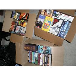 3 boxes of VCR tapes