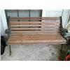 Image 1 : Wood and iron porch bench