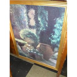 Large framed garden print