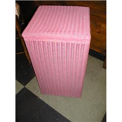 Pink Lloyd Loom wicker hamper