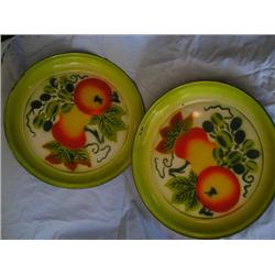 2 large metal fruit trays
