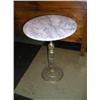 Image 1 : Marble top table w/brass base