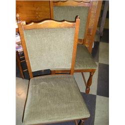 Olive fabric side chairs