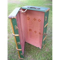 Suitcase w/wood trim