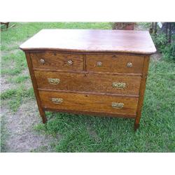 Solid oak 2 over 2 dresser
